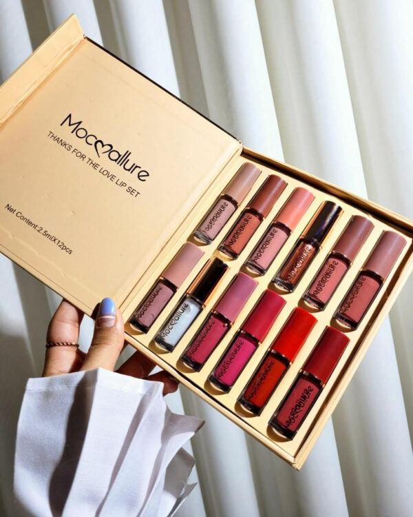 12 Colors Matte Liquid Lipstick Gift Set Long Lasting Waterproof Lip Gloss Collection