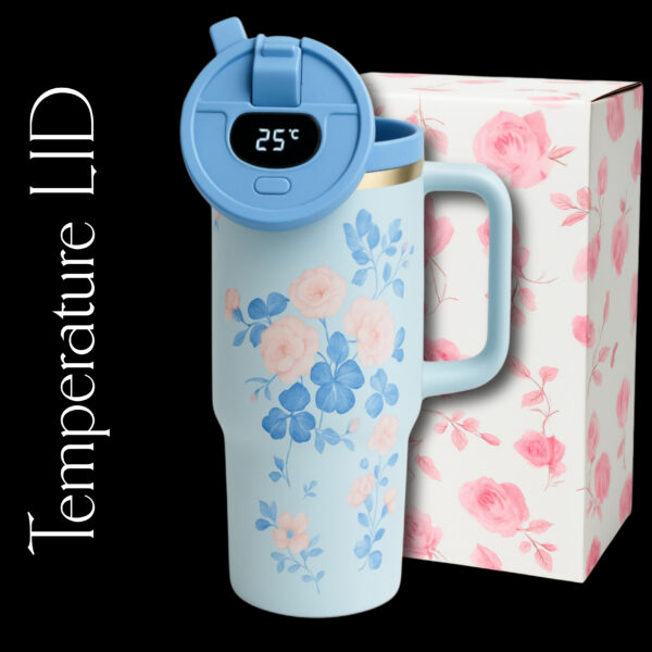 Tumbler with Handle & Straw